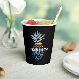 Individuelle Ananas Tropical Family Vacation Pappbecher