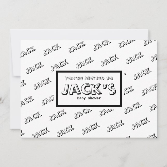 Individuelle Ankündigung Babydusche (Vorderseite)