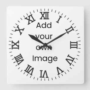 Individuelle Anpassung (Linien und römische Zahlen Quadratische Wanduhr