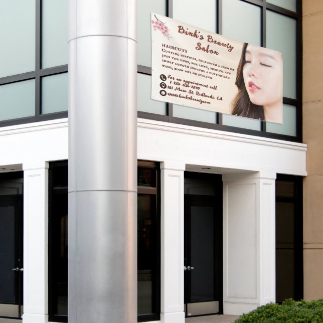 Individuelle asiatische Schönheitssalon-Werbung Banner (Äußeres Gebäude)