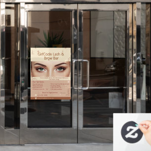 Individuelle Augenbraue Wimpern Schönheitssalon We Fensteraufkleber