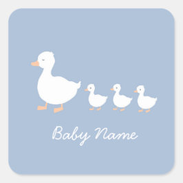 Individuelle Babydusche bevorzugt Cookies Blue Duc Quadratischer Aufkleber