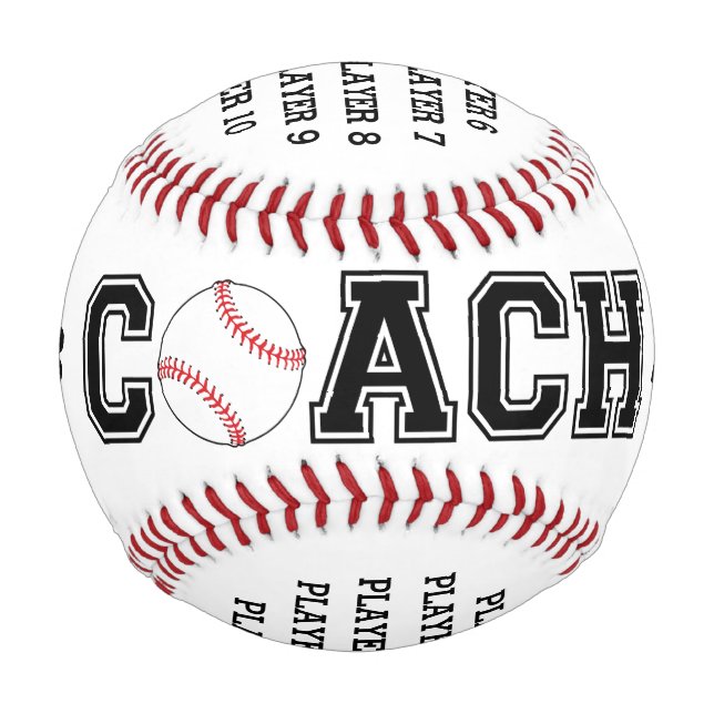 Individuelle Baseball Team Coach Ball macht ein gr (Vorderseite)