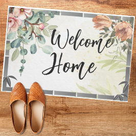 Individuelle Begrüßung Zuhause-Skript natürliche F Fußmatte