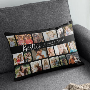 Individuelle beste Freundinnen 18 Foto-Collage Lendenkissen