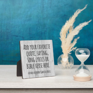 Individuelle Bibelvers-Zitate Personalisiertes Ges Fotoplatte