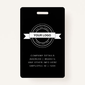 Individuelle Black Business Employee Card modern Ausweis