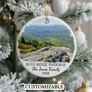 Individuelle Blue Ridge Parkway, North Carolina Keramik Ornament