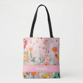 individuelle bunt-farbige Blume akrylfarbener Stil Tasche