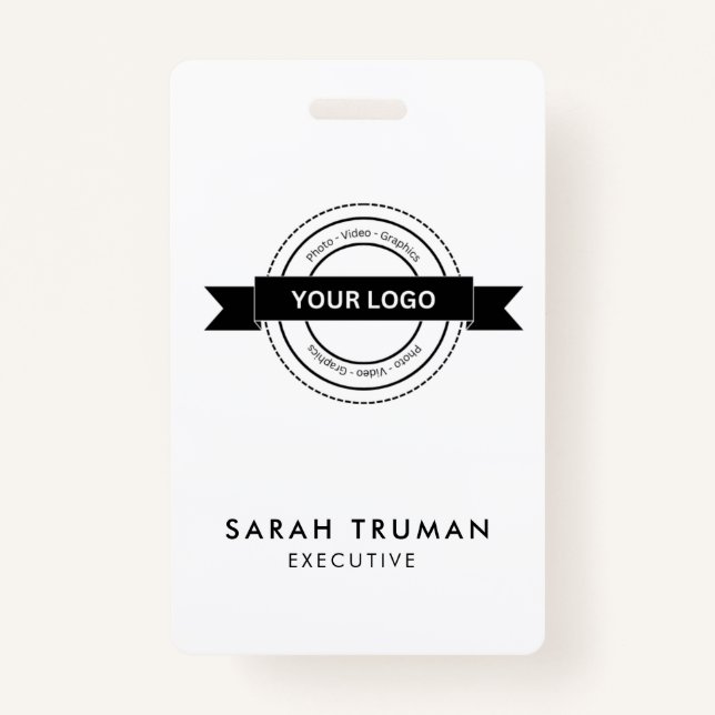 Individuelle Business Employee Card Minimalistisch Ausweis (Vorderseite)