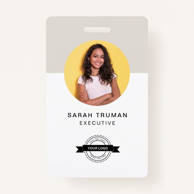 Individuelle Business Employee Card Minimalistisch Ausweis (Vorderseite)