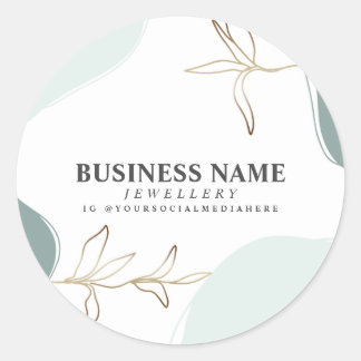 Individuelle Business Mint & Moss Produktverpackun Runder Aufkleber
