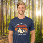 Individuelle Camping-Reiseroute Sunset Tri-Blend Shirt<br><div class="desc">Dieser coole Retro-Sonnenuntergang über Felsgebirgen in der Natur macht ein großartiges Bild für ein Set von maßgeschneiderten T - Shirt für einen Familienurlaub, eine Wiedersehen, eine Fahrt oder ein Camping. Niedlich passende T-Shirts für Mama, Papa, Bruder und Schwester. Fügen Sie einfach Ihren eigenen Nachnamen und das Jahr mit unserem Personalisierungstool...</div>