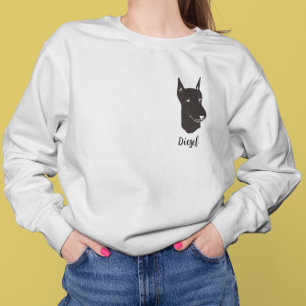 Individuelle Dobermann-Liebhaber Doberman Line Art Sweatshirt