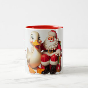 Individuelle Ducky Weihnachts-Tasse Zweifarbige Tasse