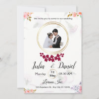 Individuelle Einladung zur Hochzeit mit Couple Pic