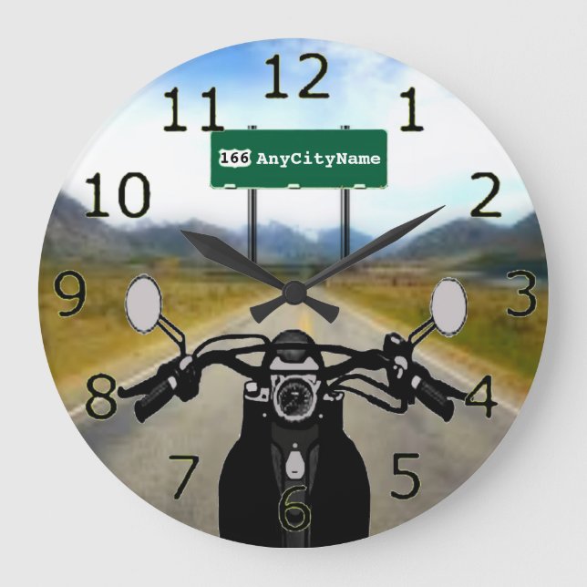Individuelle Fahrradtour Große Wanduhr (Vorderseite)
