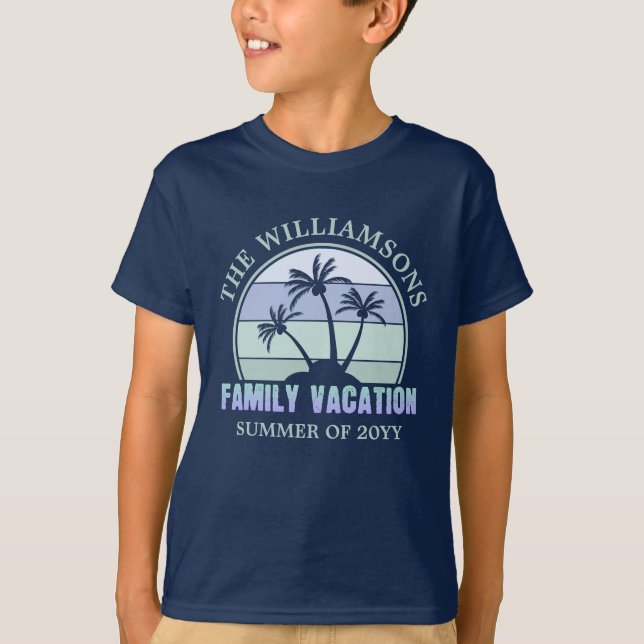 Individuelle Familien Urlaub Strand Tropical Islan T-Shirt (Vorderseite)