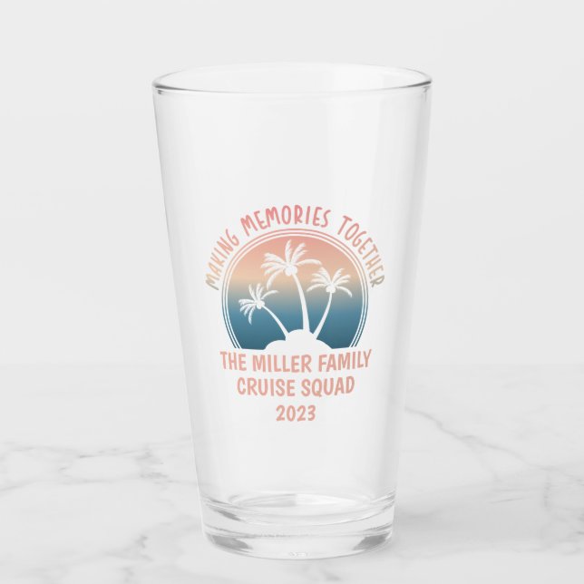 Individuelle Familienferien Sommerstrand-Reise Glas (Vorderseite)