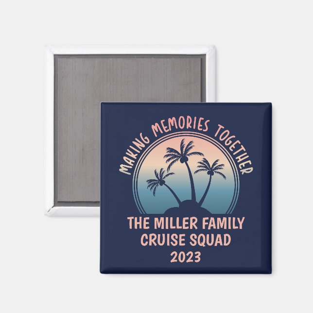 Individuelle Familienferien Sommerstrand-Reise Magnet (Vorderseite/Rückseite)
