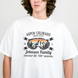 Individuelle Familienfreunde Skireisegruppe Überei T-Shirt