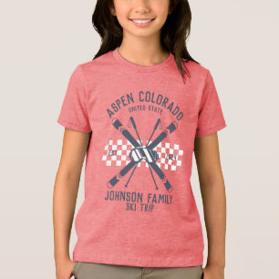 Individuelle Familienfreunde Skireisegruppe Überei Tri-Blend Shirt