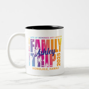 Individuelle Familienreise Matching Group Urlaub Zweifarbige Tasse