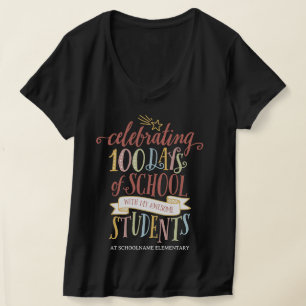 Individuelle Feier 100 Tage Schullehrer T-Shirt