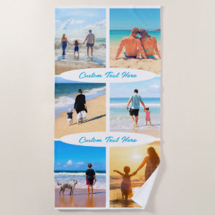 Individuelle Foto Collage Text Handtuch Ihre Farbe
