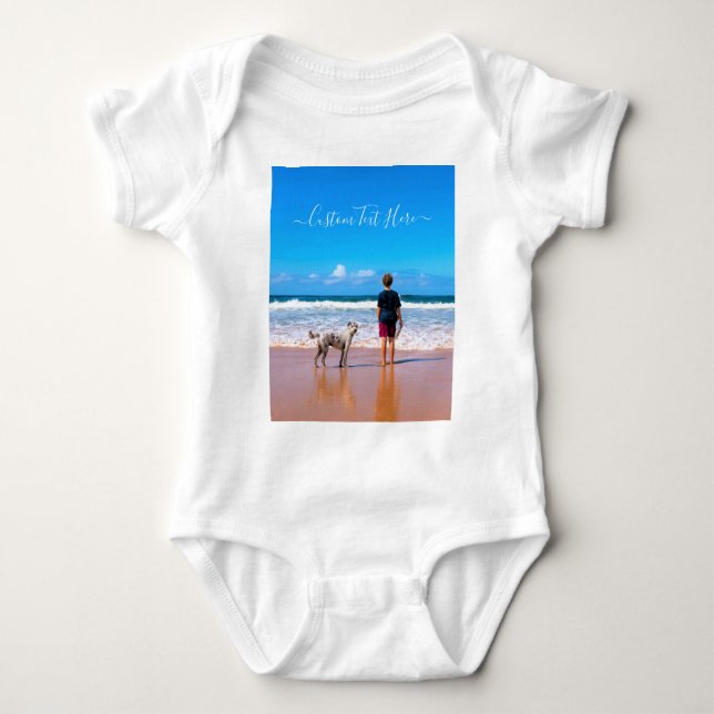 Individuelle Foto Kinderkarosserie für Ihre Fotos  Baby Strampler (Vorderseite)