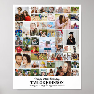 Individuelle Fotocollage 50 Bilder 8x10 16x20 24x3 Poster