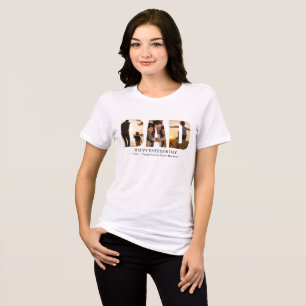 Individuelle Fotocollage-Karte zum Vatertag Tri-Blend Shirt