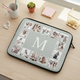 Individuelle Fotocollage personalisiert in sanftem Laptopschutzhülle