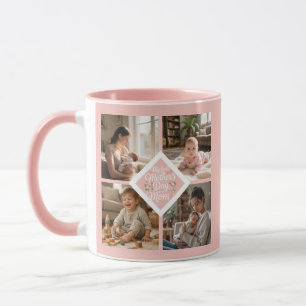Individuelle Fotocollage zum 1. Muttertag Rosa Blu Tasse