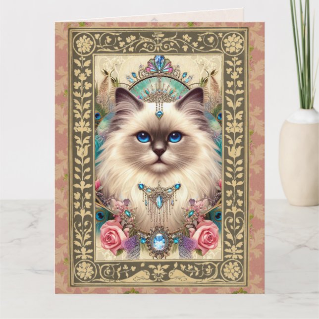 Individuelle Fotokarte - Ragdoll Cat Geburtstag Karte (Vorderseite)
