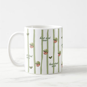 Individuelle Fototasse mit Herz-Muster zum Vaterta Kaffeetasse