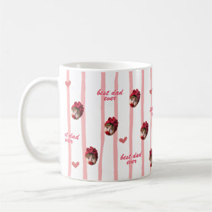 Individuelle Fototasse mit Herz-Muster zum Vaterta Kaffeetasse
