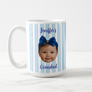 Individuelle Fototasse mit Streifenmuster für Papa Kaffeetasse