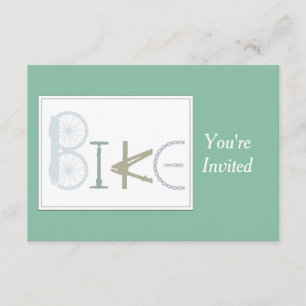 Individuelle Geburtstagsparty, Bike, Fahrrad, Bike Einladung