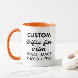 Individuelle Geschenke für Ihm Orange Combo Tasse 