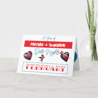 Individuelle Geschenkkarte für eine Nacht im Febru Dankeskarte