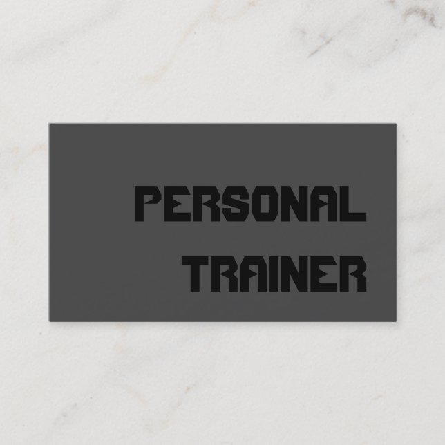 Individuelle Gestaltung der trendy Gray Fitness Sp Visitenkarte (Vorderseite)