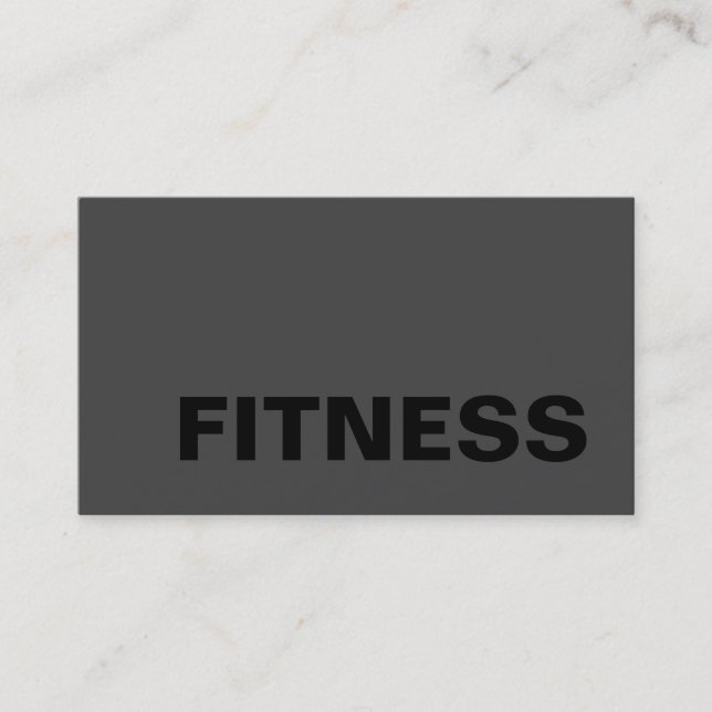 Individuelle Gestaltung der trendy Gray Fitness Sp Visitenkarte (Vorderseite)