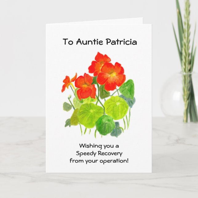 Individuelle Get Well Card - Nasturtien Karte (Vorderseite)