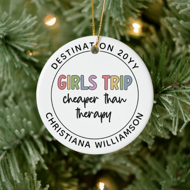 Individuelle Girls Reise billiger als Therapiemädc Keramik Ornament (Baum)
