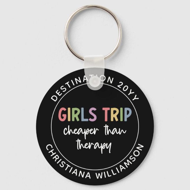 Individuelle Girls Reise billiger als Therapiemädc Schlüsselanhänger (Vorderseite)