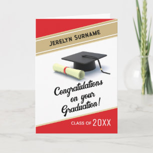 Individuelle Gratulations-Abschlusskarte Karte
