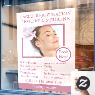 Individuelle Hautbehandlung Botox-Gesichtspflege d Fensteraufkleber