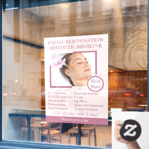 Individuelle Hautbehandlung Botox-Gesichtspflege d Fensteraufkleber
