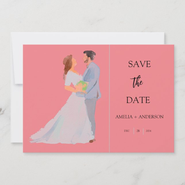 Individuelle Hochzeit Save The Date (Vorderseite)